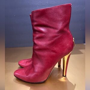 Red hot sexy Jimmy Choo ankle boots
